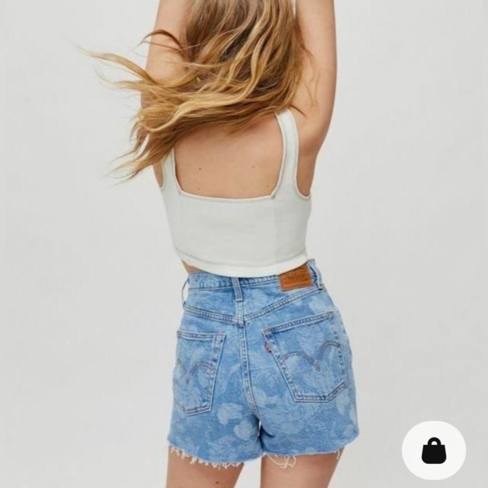 Levi's Ribcage Floral Jean Shorts